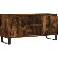vidaXL Tv-bänk rökfärgad ek 104x35x50 cm konstruerat trä