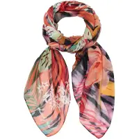 Desigual Halsduk orange / ljusrosa / röd / svart