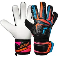 Reusch Målvaktshandske Attrakt Solid - Svart/Blå/Orange, storlek 8