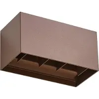LINDBY LED utomhus vägglampa Nivar , Brun / rost, Aluminium / grå / zink, Modern, LED-vägglampa utomhus