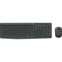 Logitech MK235 set – trådlöst tangentbord och mus, svart