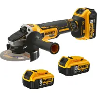 DeWalt DCG405P3-QW - Angle sander - sladdlös - 125 mm - 3 batterier - 18 V