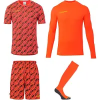 Uhlsport Målvaktsställ Progressive - Röd/Svart/Gul, storlek 3XL