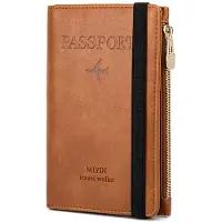 INF Slim RFID-blockerande passfodral - reseplånbok med flera fack LightBrown