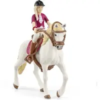 Schleich Horsewoman Sofia and Blossom statyett, box med 10 element ingår inklusive 1 andalusisk häst och dess ryttare,