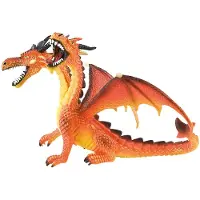 BULLYLAND Drake med dubbla huvuden, orange 5,2x9,2x13,5 cm