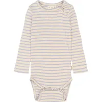 Petit Piao Body l/ä - Rib/Modal - PpSky - Cosmic Sky Striped - - 2 år (92) - Body L/Ä