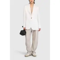 Semicouture för kvinnor. S6SM06 Vit Ebony-kavaj (44), Casual, Viskos