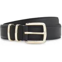 BOSS Leather belt with twin metal keeper