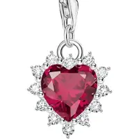 Thomas Sabo silver charm röd hjärta 2204-013-10