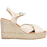 Wonders för kvinnor. YH-SO522_5447_8038 Beige Anakena Espadrilles i läder (39), Hud, 5 till 8 cm, Spänne, Casual