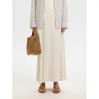 Selected Viva Ankle Linen Blend Lång Kjol Med Hög Midja
