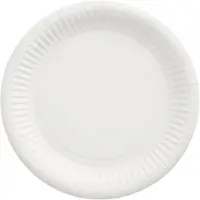 Papstar papperstallrikar pure runda, 200 mm, vit, 100st av 100% nyfiberkartong, livsmedelssäker, komposterbar, - 1 st (11175)