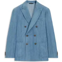 BOSS Italian-cotton blazer with peak lapels