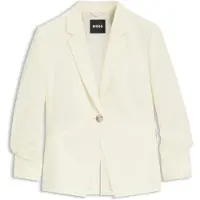 BOSS Slim-fit blazer in Japanese crepe with ruched sleeves