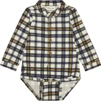 Minymo Body l/ä - AOP - White Swan - - 2 år (92) - Body L/Ä