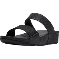 FitFlop för kvinnor. A4Y-001 Shimmerglitz sandaler svart (40), 3 till 5 cm, Ingen, Casual
