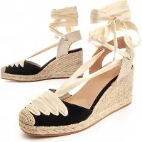 Montevita Wedge Sparto Ciento I Svart
