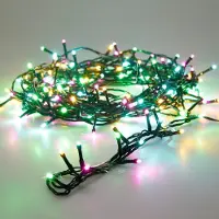 Koopman julbelysning Ljusslinga 240 LED timer flerfärgad makaron
