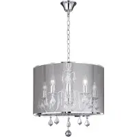 Searchlight Modern lampkrona OLIVIA Olivia, dimbar, Förkromad / silver, Vardagsrum / matsal, Metall, Design, Ljuskrona
