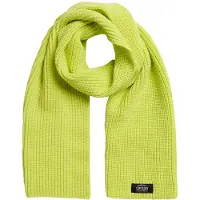 Superdry för kvinnor. W9310067A Klassisk grön stickad halsduk (OSFA), Casual, Akryl