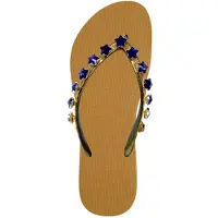 Uzurii Little Blue Star Flip Flop Ockra