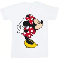 Disney Minnie Mouse Split Kiss T-shirt i bomull för flickor (Vit)