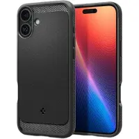 Spigen iPhone 16 Rugged Armor Mag TPU-skal - Svart
