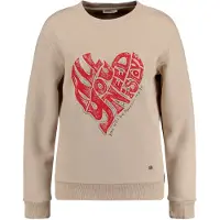 Key Largo Sweatshirt 'NEED' beige / röd