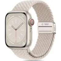 Tech-Protect Apple Watch Series 11/10/9/8/7/6/SE 3/SE NylonMag Armband - 40mm/41mm/42mm - Naturlig titan
