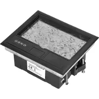 ORNO kopplingsdosa för golvboxar för modulära uttag 4 x 45x45 mm eller 8 x 22,5x45 mm, lock i naturmaterial, svart