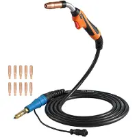 Vevor 250A MIG-svetspistol med 4,57 m kabel, ersättning för Miller MDX-250 - med 11 st MIG-svetskontaktmunstycken