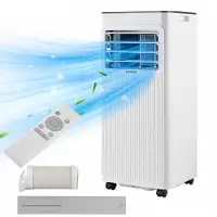 Vevor Bärbar Luftkonditionering, 9000 BTU 2,6 kW 3-i-1 Stående Kyl-AC-enhet, LED-pekskärm och fjärrkontroll, 24-timmarstimer, Kyl-/Avfuktnings-/Fläktläge för inomhusrum, Vit, Energieffektivitet: A
