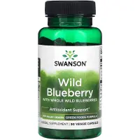Swanson Health , Vild Blåbär med Hela Vilda Blåbär, 250 mg, 90 Veggie Kapslar