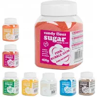 Super Merchant MIX Färgade Smaksatta Socker för Sockervadd SET 8x 400g