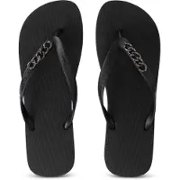 Uzurii Silver Små Flip Flop Svarta