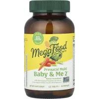 MegaFood Baby & Me 2, Graviditetsvitaminer, 120 tabletter