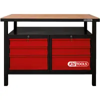 Ks Tools 8650004 Arbetsbänk (B x H x D) 1200 x 840 x 600 mm Svart, Röd