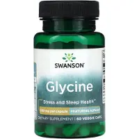 Swanson Health Glycin från , 500 mg, 60 Veggie Kapslar