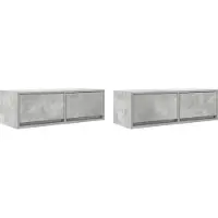 vidaXL TV-bänkar 2 st betonggrå 80x31x25,5 cm konstruerat trä