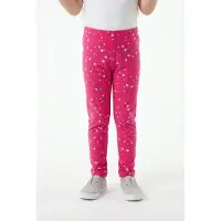 Happy girls Leggings blå / hallon / silver / vit