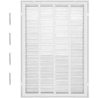 Vevor frånluftsfiltergaller, passar kanalöppning B20 x H30 tum, filter ingår ej, frånluftsventilationsskydd för vägg, pulverlackerat stål frånluftsgaller, avtagbar framsida/dörr för 1 tums filter