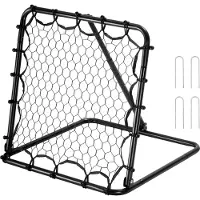 Vevor Fotbollsnät med Rebounder, Kickback 34"x34", Bärbara Fotbollsträningsgåvor, Fullt Justerbara Vinklar, Målnät, Hjälpmedel och Utrustning för Barn, Tonåringar och Alla Åldrar, Enkel Montering och