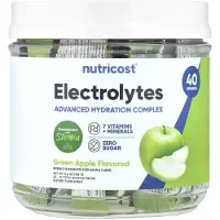 Nutricost Elektrolyt, Avancerat Hydreringskomplex, Grönt Äpple, 40 Portionspåsar, 4G (0.1Oz) Varje