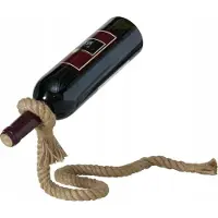 Boltze Zelazny flaskställ för vin, lindat med lina, 15 x 16 cm