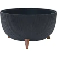 Siena Garden OSLO STRIPE LA961-82 Planteringsfat Polypropylen Antracit