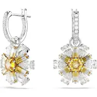 Swarovski Idyllia Blomma Droppformad Kubisk Zirkonia Rodiumpläterade Imitationskristall Örhängen Damörhängen Silver 5683243 Shopping Bag