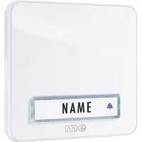 M-E KTA-1 W Klockplatta med namnskylt 1x Vit 12 V/1 A