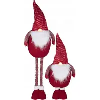 Arti Casa Articasa juldekoration tomte på teleskopben 30x18x100 cm - röd