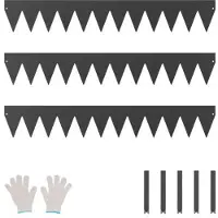 Vevor stålkantlist, 3-pack 40 x 6 tum rostbeständig metallkantlist, böjbar trädgårdskant, kraftig gräsmatta, enkel att installera, rabattgångavdelare svart